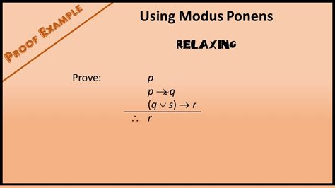 Boolean Proof Example 1: Using Modus Ponens - YouTube