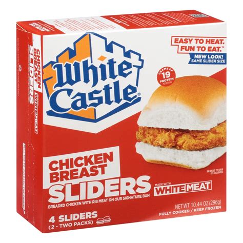 White Castle Microwaveable Chicken Breast Sliders - Shop Sandwiches at ...