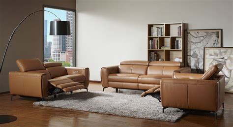 Lorenzo Caramel Leather Living Room Set - 1StopBedrooms.