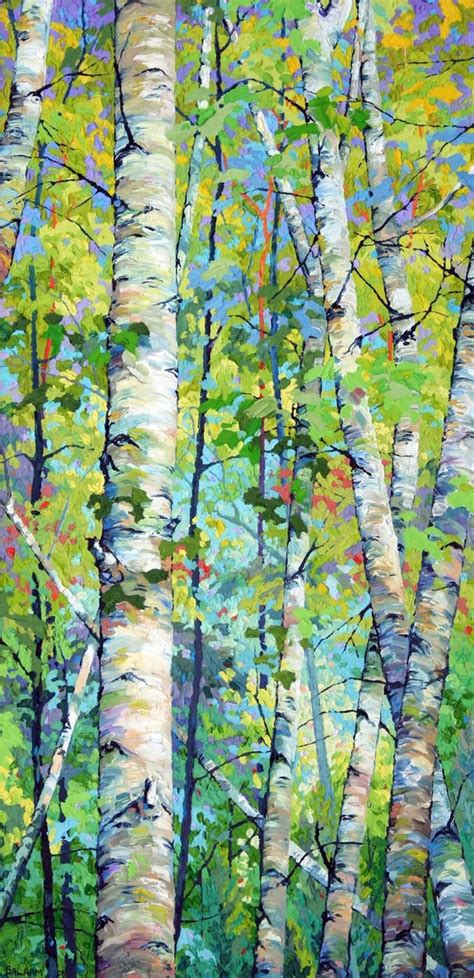 Spring Birches l - 24" x 48" | Artist Frank Balaam | Birch tree art ...