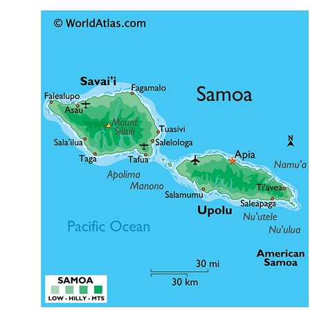 Mapas de Samoa - Atlas del Mundo