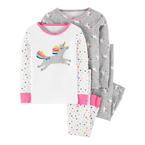 Set De Pijamas De Algodón Con Unicornio Largo niña Carters - Mvd Sport