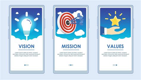 vision mission values screen app 10483361 Vector Art at Vecteezy