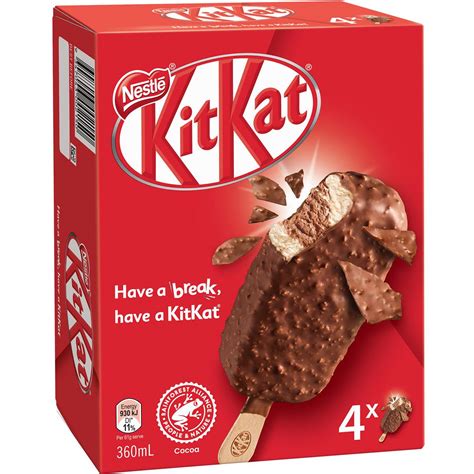 Kitkat Frozen Dessert Sticks 4 Pack | Woolworths