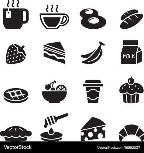 Breakfast icon set 2 Royalty Free Vector Image