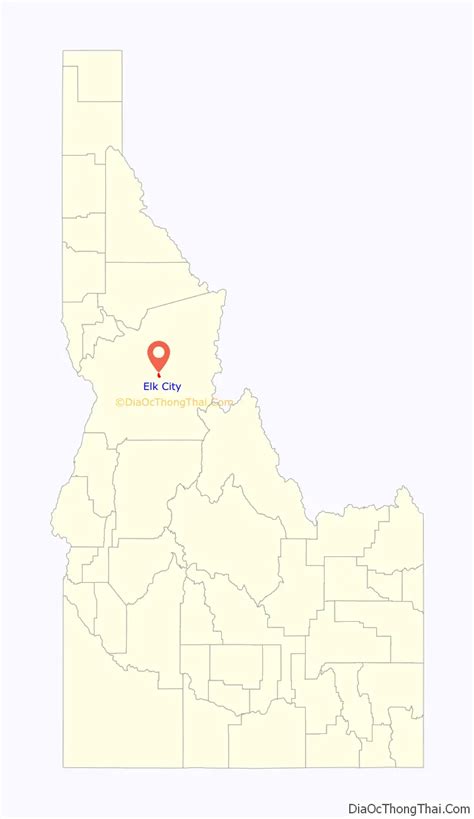 Map of Elk City CDP, Idaho - Thong Thai Real