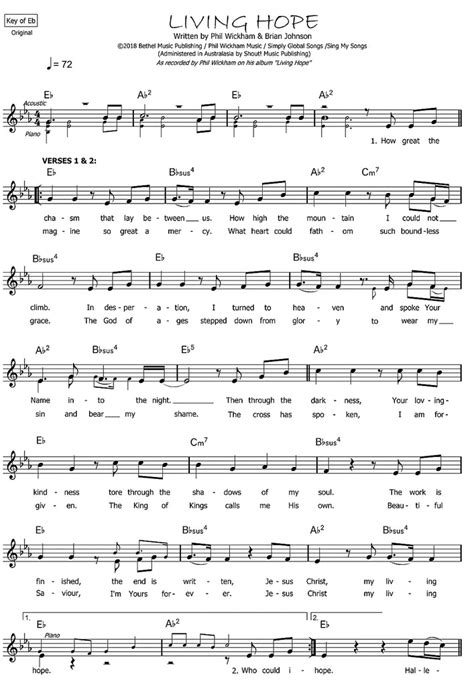 Living Hope sheet music | Phil Wickham – WorshipScores