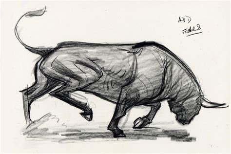 Force Animal drawing- Bull | Bull art, Animal illustration art, Animal ...