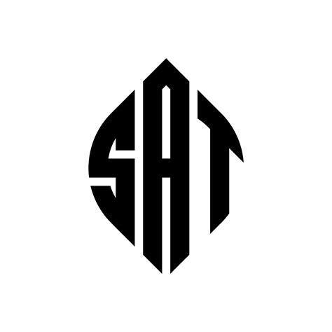 SAT circle letter logo design with circle and ellipse shape. SAT ...