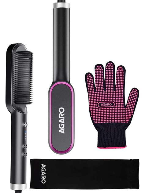 Buy AGARO HSB2107 Fast Heating Hair Straightening Comb With Ionic ...