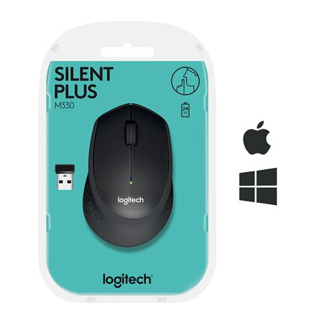 Logitech M330 Silent Plus Wireless Mouse - Black