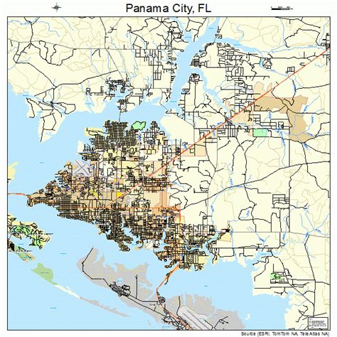 Panama City Florida Street Map 1254700