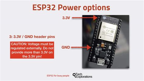 How to power your ESP32 development kit, options