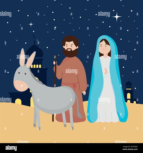 Mary and joseph donkey Stock Vector Images - Alamy