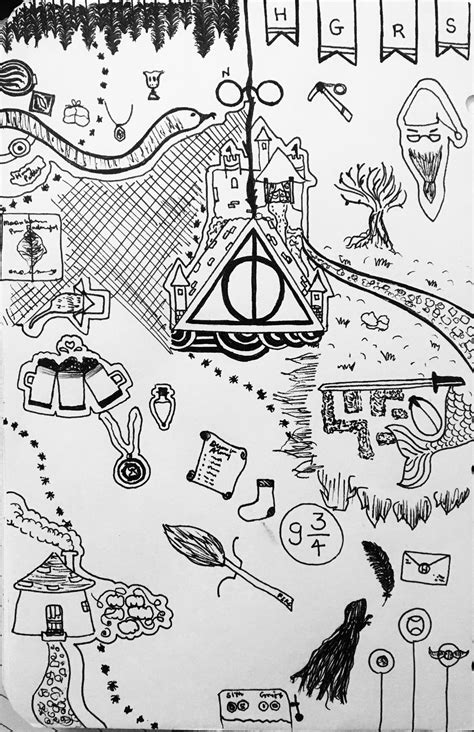 DIY Harry Potter doodle🔮🖊⬅️#doodle #potterhead #harrypotter | Harry ...