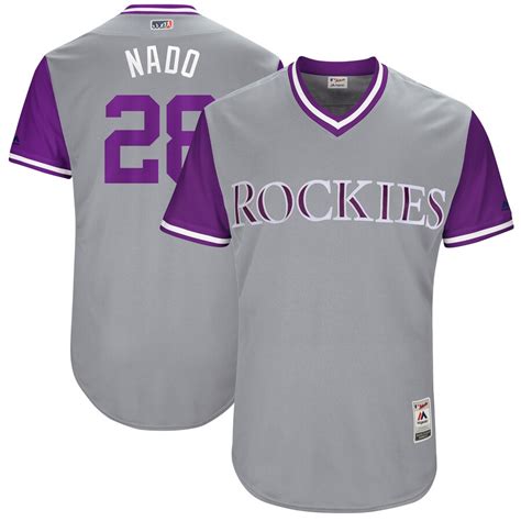 Men's Colorado Rockies Nolan Arenado "Nado" Majestic Gray 2017 Players ...