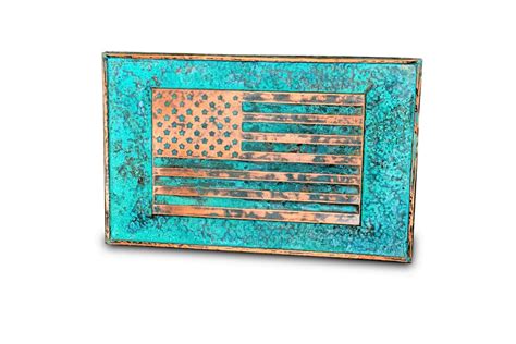 Copper Wall Decor Metal American Flag Patriotic Wall Decor Textured ...