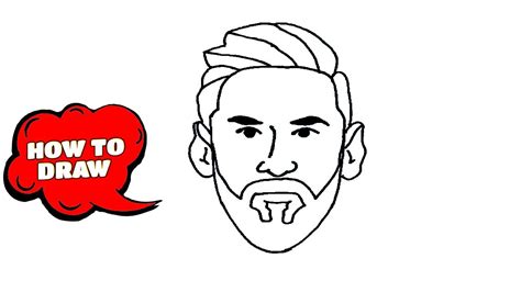 How To Draw Messi Face