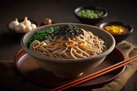 Premium AI Image | Japan's signature soba noodles