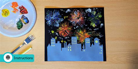 Fork Fireworks | Bonfire Night Crafts (Teacher-Made)