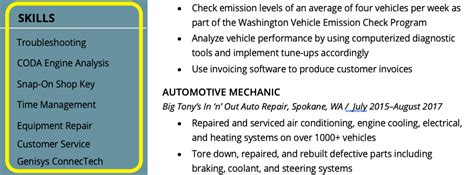 Mechanic Resume Example & Writing Tips | Resume Genius