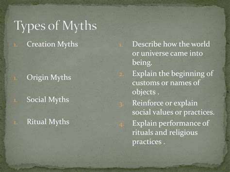 Myths Examples