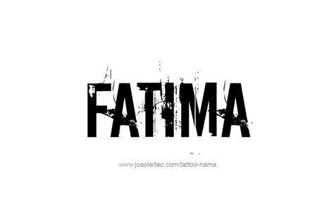 Fatima Name Tattoo Designs