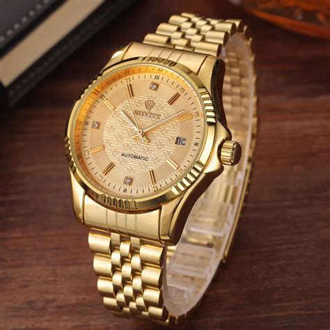 2016 Luxury Golden Dress Automatic Mechanical Mens Wristwatches Fashion ...