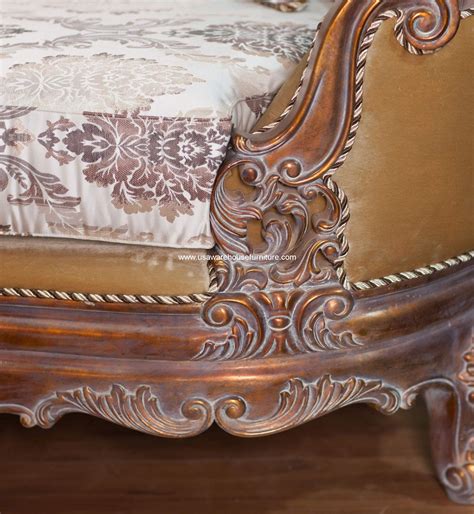 Victorian Wood Trim Sofa - USA Warehouse Furniture