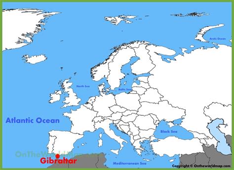 Gibraltar location on the Europe map - Ontheworldmap.com