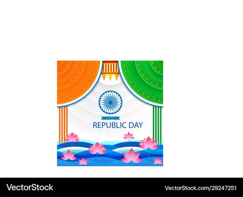 Happy republic day indian festival background Vector Image