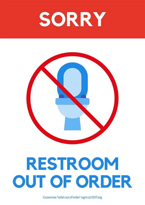 Free printable restroom signs