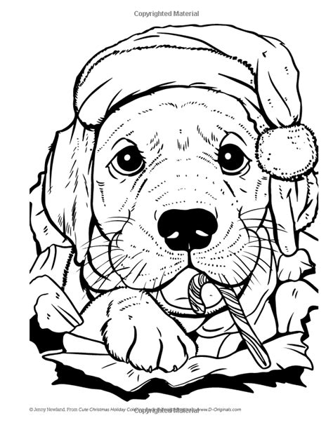 Cute Christmas Puppies Coloring Pages - MichaelafvSpears