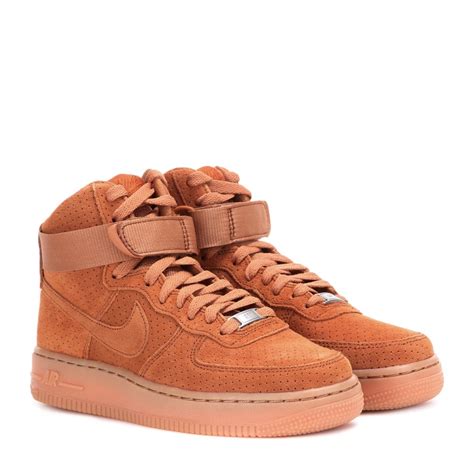 Nike Air Force 1 Suede High-top Sneakers in Brown | Lyst