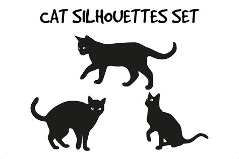 Pet cat silhouettes 2949161 Vector Art at Vecteezy