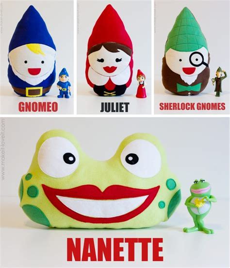 DIY Sherlock Gnomes Stuffed Pillow Characters (...templates included ...