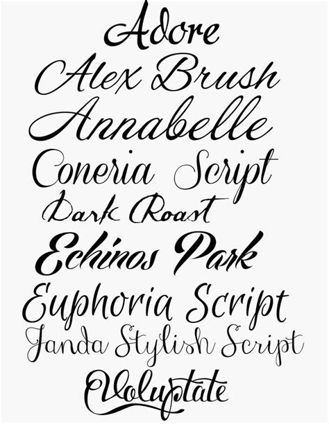 Best Free Tattoo Fonts Script Calligraphy Simple Ideas | Typography Art ...