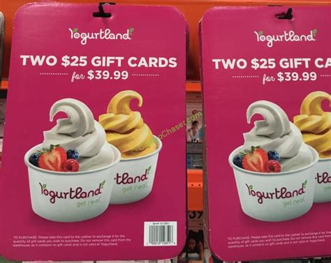 Yogurtland Discount Gift Card – CostcoChaser