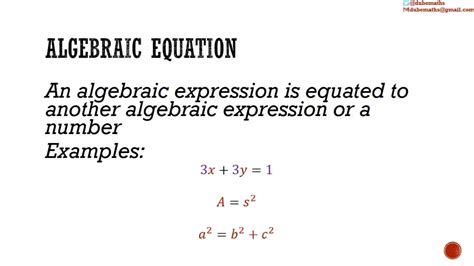 Difference Between Algebraic Expression And Equation - Tessshebaylo