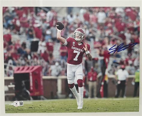 Spencer Rattler Autographed Signed Oklahoma Sooners 11X14 Photo Beckett ...