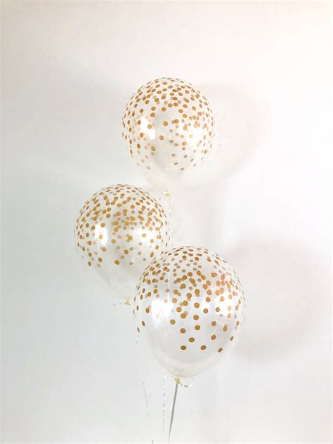 Gold Confetti Look Balloons Confetti Balloons Bridal Shower - Etsy