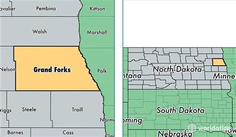 Grand Forks County, North Dakota / Map of Grand Forks County, ND ...