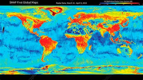 Global soil moisture, SMAP radar satellite map - Stock Image - C032 ...