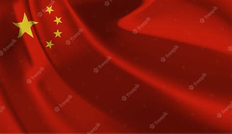 Premium Vector | Waving flag of the China. Waving China flag