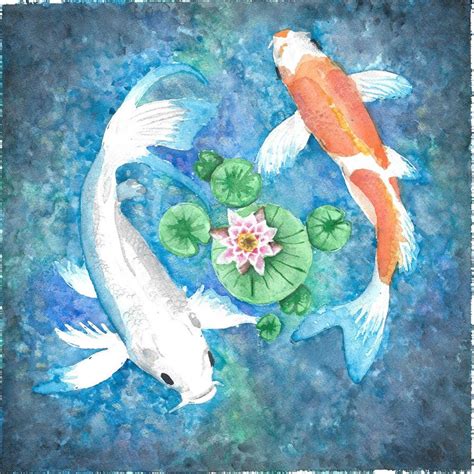 Koi Pond by calicocat30 | Koi painting, Pond drawing, Pond painting