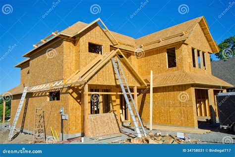 House- Wood Frame Construction Stock Image - Image: 34758031