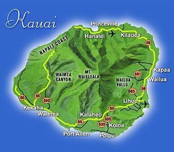 Map of Kauai - Free Printable Maps