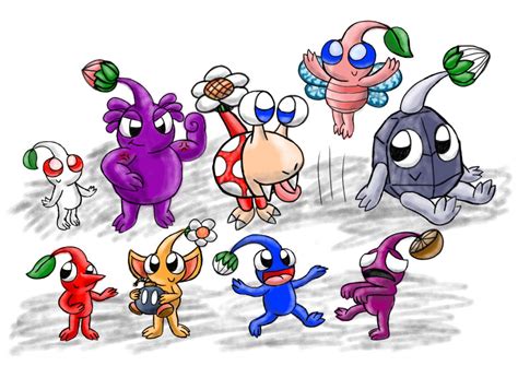 All Pikmin Species in my style! : Pikmin