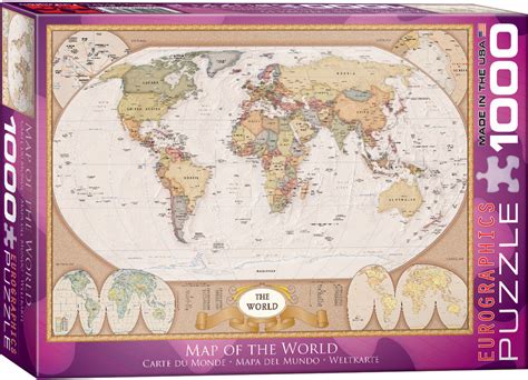 Heritage Map Of The World - 1000 Piece Puzzle - Athena Posters