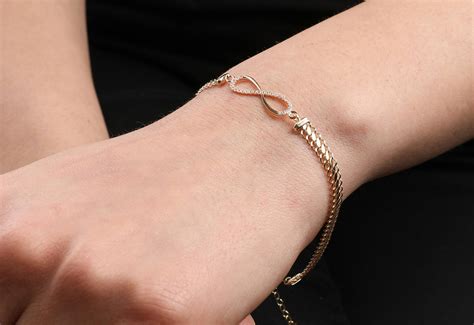 14K Gold Infinity Bracelet for Women Cubic Zirconia Bracelet - Etsy UK